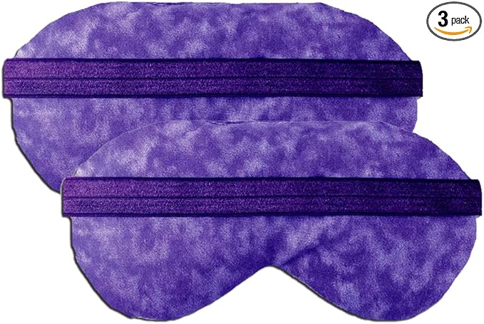 Nature Creation Lavender Aromatherapy Sleeping Eye Mask Pillow - Weighted Eye Mask for Sleeping, Relaxation, Yoga and Stress Relief - Cold Therapy Eye Masks for Women, Men - Purple Marble 2 Eye Masks