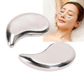 Ymiko 304 Stainless Steel Eye Moon Shaped Unbreakable Under Eye Cooling Packs for Cold Hot Compress Reusable Eye Ice Pack for Puffy Eyes and Relaxation Skincare Essential