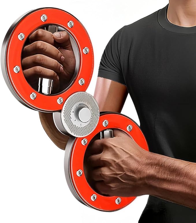 Adjustable Boxing Speed Arm Trainer – Home Gym Wrist & Arm Strengthener with Flywheel Resistance – Multi-Functional Combat Training Tool for Boxing, MMA, Fitness (Red)