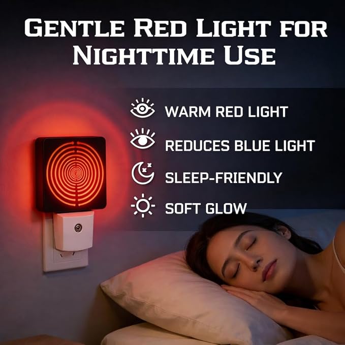 EMF Protection Plug in for Home – Electromagnetic Field Shielding Device for WiFi & Smart Meters | Integrated Red Light | Chaos Signal Blocker | Harmonic Energy | Sacred Geometry Design | USA Seller