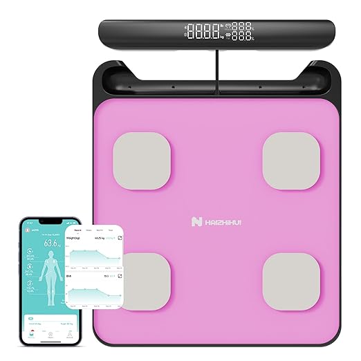 Fitdays Smart Scale for Body Weight and Fat Percentage FSA&HSA Eligible, 8-Electrode Digital Bathroom Scale with BMI, Body Fat & Muscle Mass to 28 Body Composition and Printable Body Analysis Report