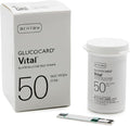 ARKRAY GLUCOCARD Vital Blood Glucose Test Strips – Automatic Coding, 0.5 µL Sample, Fast 7-Second Results, Compatible with GLUCOCARD Vital Blood Glucose Meter, 50 Count
