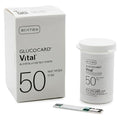 ARKRAY GLUCOCARD Vital Blood Glucose Test Strips – No Coding Required, Fast 7-Second Results, 0.5 Microliter Sample Size – Compatible with GLUCOCARD Vital Glucose Meter, 50 Count