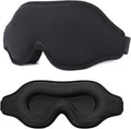 99% Fully Block Out Light Eye Sleep Mask, 3D Deep Contoured Eyes Cover Zero Pressure, Long Lash Extension Eyes Mask with Adjustable Straps for Sleeping Travel Home Nap Rest Women Men (Black)