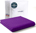 YnM Cotton King Size Weighted Blanket for Adults (88x104 Inches, 30 Pounds, Fuchsia Purple), Smallest Compartments, Heavy Blanket for Two Persons of 140~240lbs on Queen or King Bed