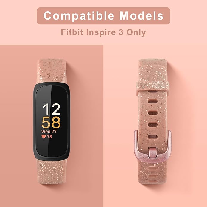 AK Band Compatible with Fitbit Inspire 3 Bands for Women Men, Adjustable Replacement Sport Wristbands Straps for Fitbit Inspire 3 Fitness Tracker