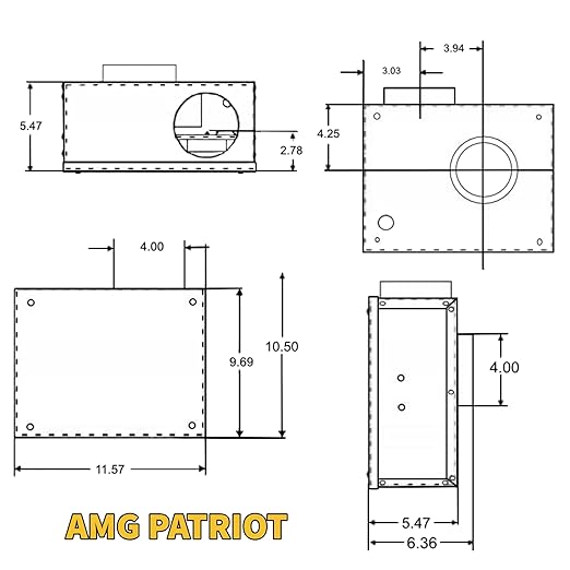 Festa AMG Patriot Radon Fan - Quiet and Energy Efficient 195 CFM Radon Mitigation System Inline Fan - 4" Electric Waterproof Inline Duct - Powder-coated steel – White