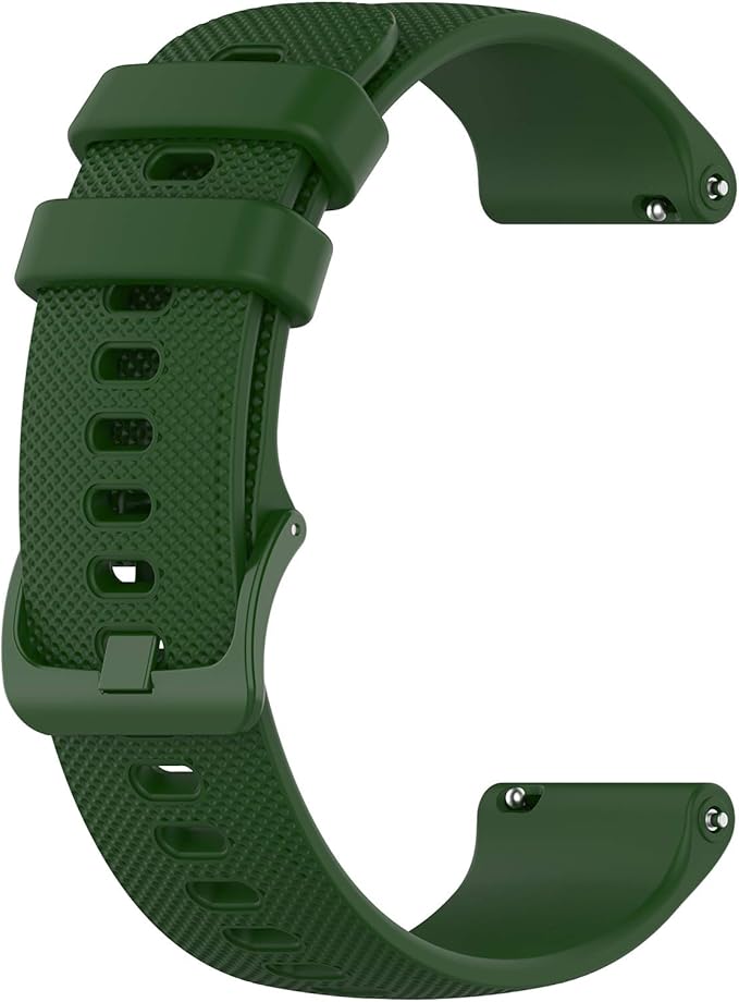 Compatible with Garmin Venu Sq Bands for Women Men, 20mm Quick Release Silicone Replacement Band Wristbands Straps Bracelet Fit for Garmin Vivoactive 3 Music, Forerunner 245 645 (Army Green)
