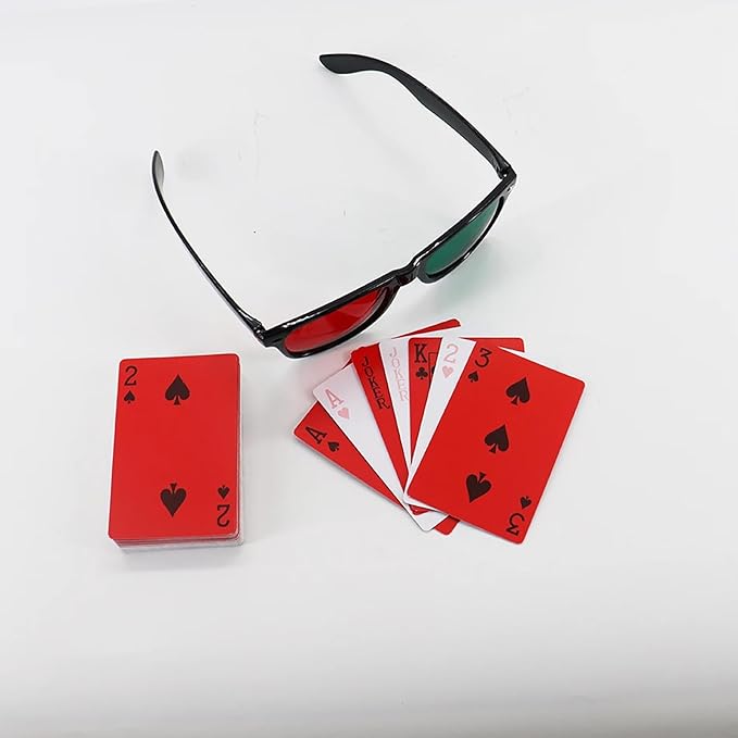 1 Set Red/Green Poker Anti-Suppression Vision Amblyopia Strabismus Trainer Traning Tools
