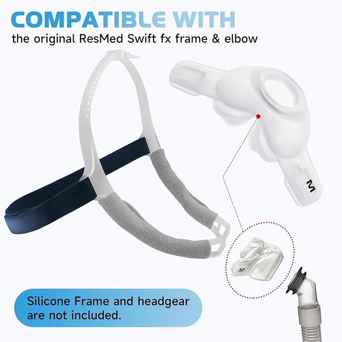 CPAP Nasal Pillow Cushion Replacement for ResMed Swift FX Nasal Mask Nose Pillow, Soft Gel Silicone Dual-Wall Nose Pillow Cushion - Medium