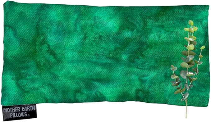 Mother Earth Pillows Therapeutic Eye Pillow (Green Print - Breathe Herbal Blend)