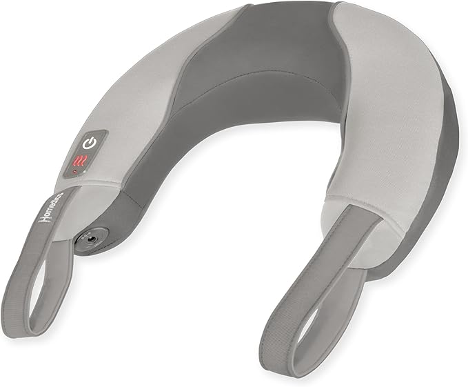 Homedics Pro Therapy Vibration Neck Massager with Soothing Heat, Portable Pain Relief Massage for Stiff Neck Muscles, Soothing Heat for Tension and Stress Release, Customizable Speeds