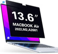 PYS MacBook Air 13.6 Inch Magnetic Privacy Screen for M2 Chip 2022 (A2681) - Removable Anti-Spy Laptop Shield