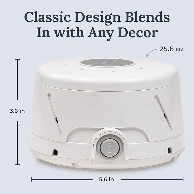 Yogasleep Dohm Classic (White) The Original White Noise Sound Machine, Soothing Natural Sounds from a Real Fan, Sleep Therapy for Adults & Baby, Noise Cancelling for Office Privacy & Meditation