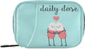 Naanle Cartoon Pills Heart Pill Box 7 Day Case Bag Travel Organizer with Zipper Portable Weekly Compact Size for Vitamin Supplement Holder A Cartoon Red Blue 4.6 x 3.14 x 1.88 Inch 0.12 kilograms