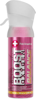 All New 3 Liter Boost Oxygen (6 Pack, Natural) Supplemental Oxygen to Go | All-Natural Respiratory Support for Health, Wellness, Performance, Recovery and Altitude (Pink Grapefruit, 1 Pack)