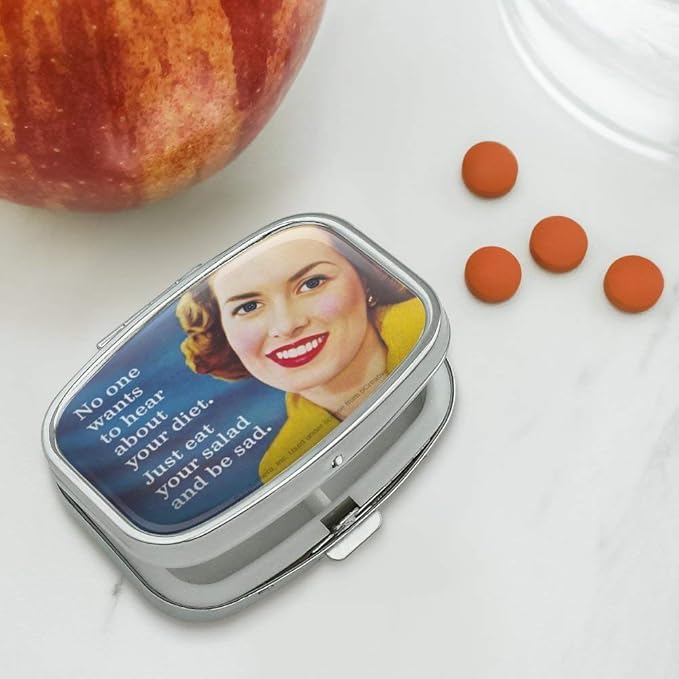 No One Wants to Hear About Your Diet Just Eat Your Salad and Be Sad Funny Humor Rectangle Pill Case Trinket Gift Box
