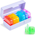 Zoksi Weekly Pill Organizer 2 Times a Day, Purple 7 Day Am Pm Pill Box, Daily Am Pm Pill Organizer 7 Day, Portable Vitamin Pill Case, Weekly Pill Box for Fish Oils, Vitamin, Supplement