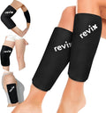 REVIX Calf Compression Sleeve for Shin Splint Relief, Ice Pack for Knee, Arm & Elbow Discomfort, Soft Ice Packs Reusable for Post-Workout Recovery, Hot and Cold Pack with 360° Full Coverage, 2 Packs