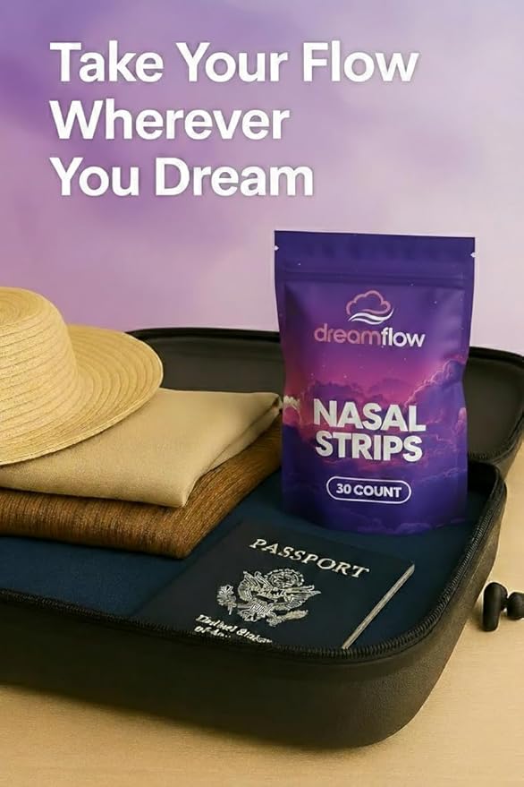 Nasal Strips for Deep Sleep - Lightweight Comfortable Nose Tape with Strong Easy-Grip Adhesive for Painless Removal - Hypoallergenic Latex-Free Nose Strips for Breathing & Snoring Relief