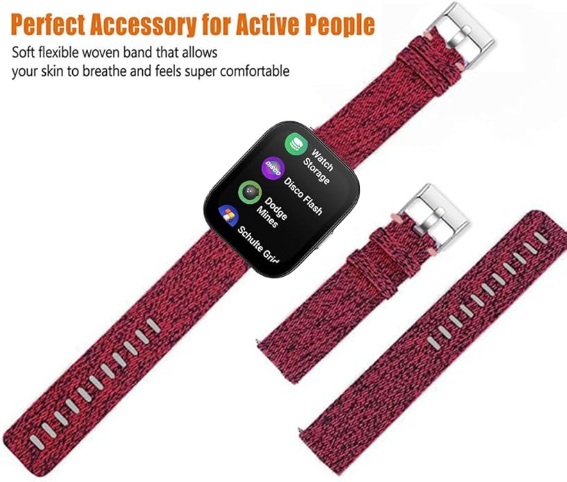 Lamshaw Compatible with Shock Clock Max Band, Breathable Nylon Woven Fabric Replacement Accessory Strap Compatible for Pavlok Shock Clock 3, Max