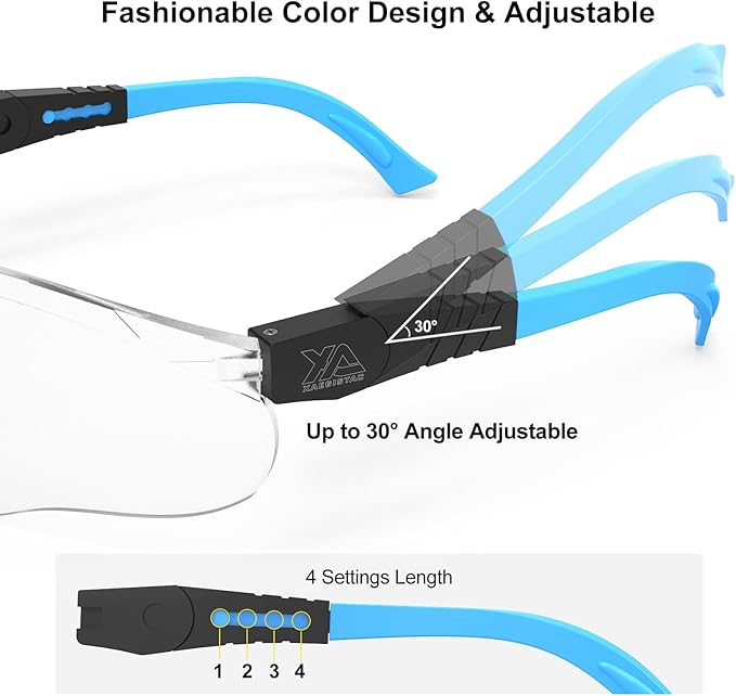 xaegistac Shooting Glasses Anti-fog Shooting Range Eye Protection, Adjustable Safety Glasses with Zipper Hard Case
