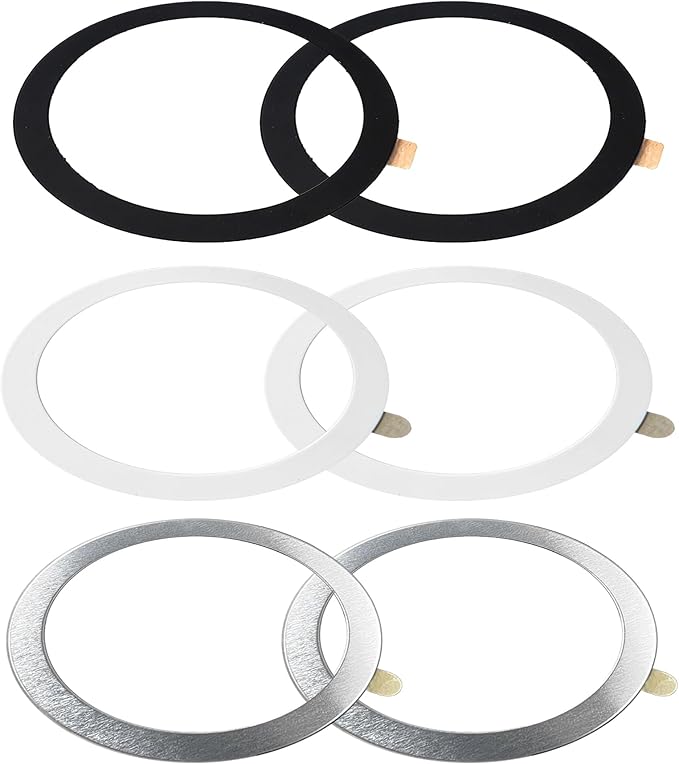 TENOC Universal Metal Ring Sticker for Magnetic Charger Compatible with iPhone/Samsung/Android All Cellphones, Magnetic Mount/Phone Holder Conversion Accessories, 6Pcs
