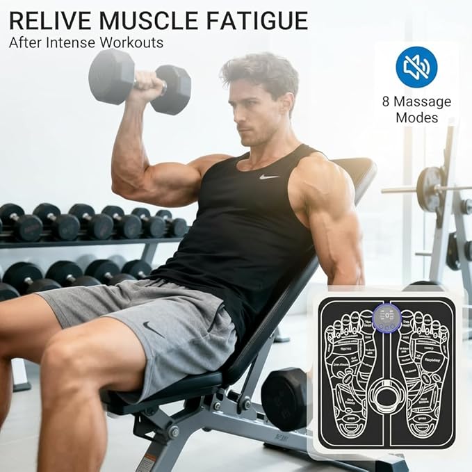 Health Expert Electronic Stimulator and Powered Muscle Stimulation for Pain Relief, EMS Foot Massager