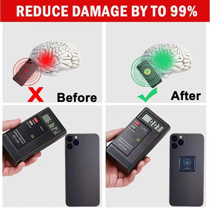 Bodywealth Chip for Cell Phone Stickers Blocker Neutralize Shield Protection from Cell Phones cased and Electronic Devices WiFi 5G Tablets Laptops Computers TV Monitors (10Pcs)