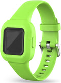 FitTurn Band Compatible with Garmin vivofit jr. 3 Bands Kids Replacement Accessory Soft Silicone Band 130-175mm Size for vivofit jr 3 Fitness Tracker Ages 4+ for Kids Wristbands (Grass Green)