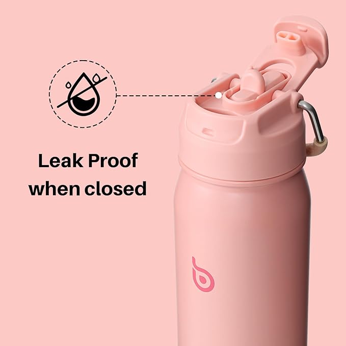 BOTTLE BOTTLE 24oz Insulated Water Bottle Stainless Steel Sport Water Bottle with Straw and Adjustable Lid Daily Pill Organizer