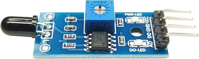 Infrared Fire Sensor for Arduino, ESP32, ESP8266, Raspberry Pi, 5 Pieces