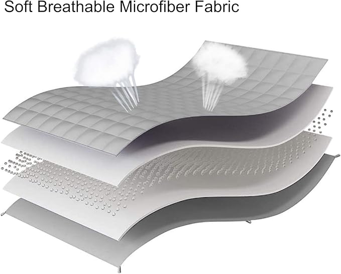 L'AGRATY Weighted Blanket - 60"x80" 17lbs Cooling Breathable Heavy Blanket Microfiber Material with Glass Beads for Adult All-Season Summer Fall Winter Soft Thick Comfort