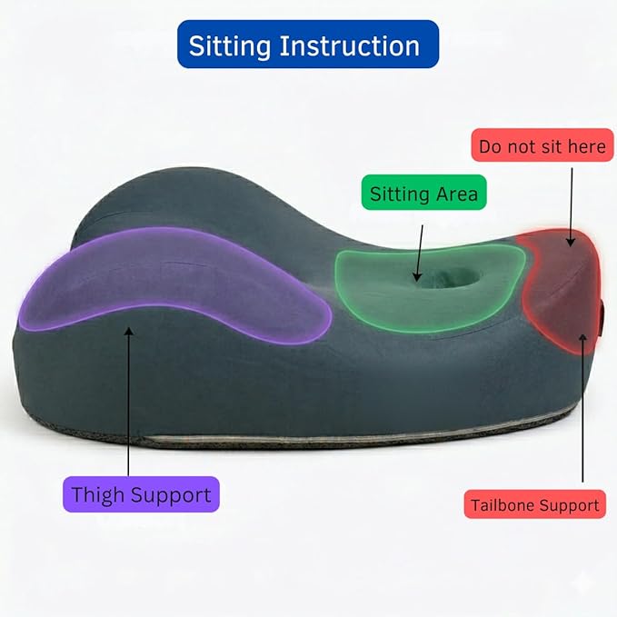Ergonomic Meditation Cushion with Foot Rest & Carry Strap – Large Floor Cushion for Adults – Meditation Seat & Yoga Cushion for Mindfulness, Sound Healing & Reiki