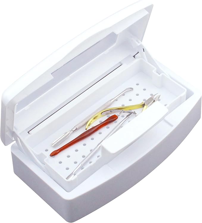 Nail Tools Cleaner Box for Makeup Nail Art Tool Tweezer Eyelash Nail Manicure Hari Salon Tattoo Tools Cleaning