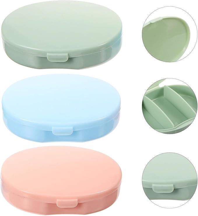 3pcs Travel Organizer Compact Portable Medicine and Vitamin Container Material Sealed Design for Storage for Travel Office and Outdoor Use