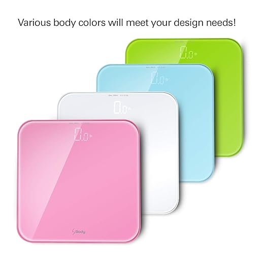 VisionTechShop S Body High Precision Ultra Wide Digital Body Weight Bathroom Scale up to 396lb/180kg, Super-Clear Large LED Display,Step-On Technology, Pink