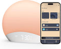 REACHER R7APP Smart Sunrise Alarm Clock with App Control, Custom Wake & Sleep Routines - Multi Sunrise Color, White Noise Sound Machine, Dimmable Display | Night Light, Screen-Free Sleep