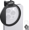NEEWER 67mm Phone Filter Mount, Adjustable Threaded Lens Filter Clip with Cold Shoe Mount Compatible with iPhone 17 16 15 Pro Max Plus 14 13 Samsung Galaxy S25 Ultra S24, LA006