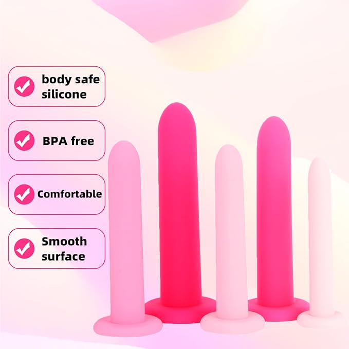 Silicone Pelvic Floor Muscle Exerciser Trainer Set - 5 Kit System (Small Set)