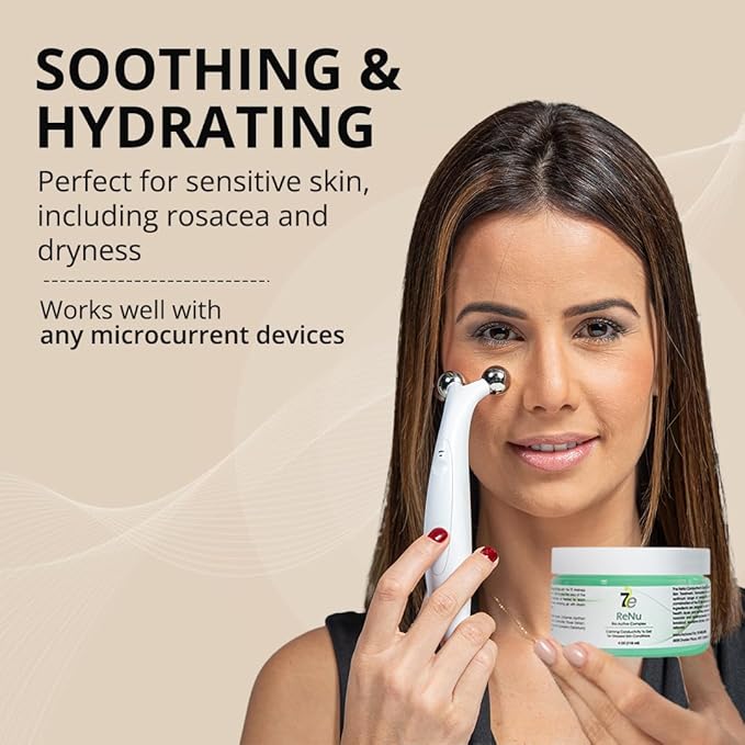 7eWellness Myolift ReNu Conductive Gel for Microcurrent, Renu Microcurrent Conductive Gel for Face Dry Skin(4oz / 118ml)
