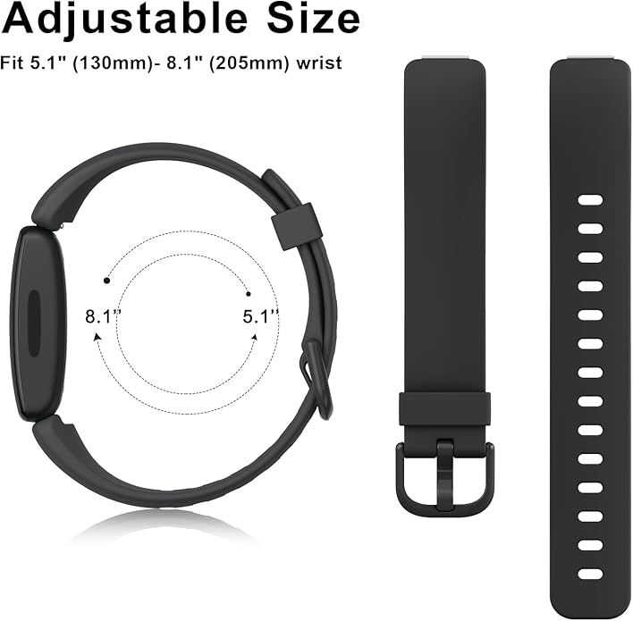 4 Pack Bands Compatible with Fitbit Inspire 2 Bands for Women Men, Adjustable Replacement Sport Wristbands Straps for Fitbit Inspire 2 / Ace 3