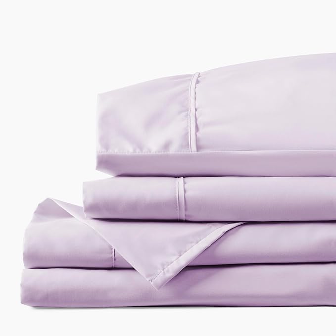 PeachSkinSheets Cooling Bed Sheets for Hot Sleepers - Ultra-Soft Breathable Luxury Microfiber Sheet Set, Moisture-Wicking, Deep Pocket, Oeko-TEX® (XL Twin Size, Lavender Mist)
