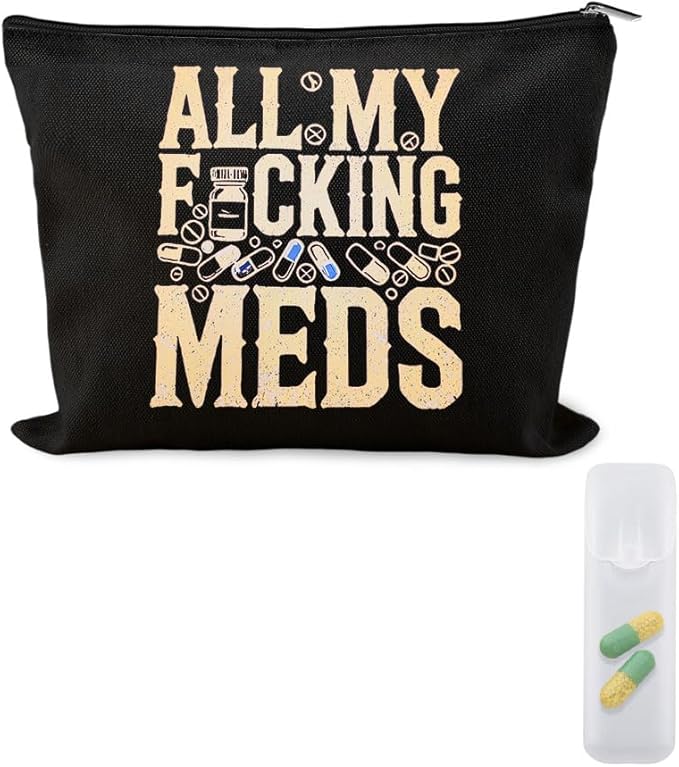 Patient Medication Pouches for Traveling Med Case for Pill Box Storage Container Pharmacy Doctor Medical Funny Novelty Gifts for Physician Nursing Assistant Pharmacist Nurse Makeup Bags for Work