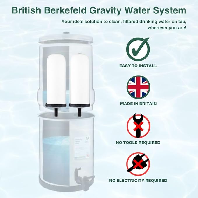 British Berkefeld Doulton Ultra Fluoride Ceramic Drinking Water Filter Cartridge W9120133 for All Gravity Water Filter Systems