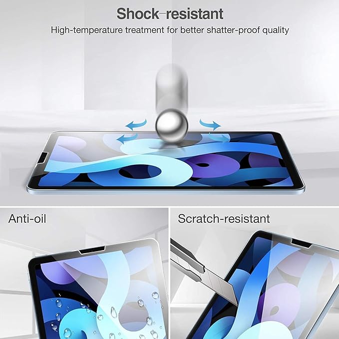 ZenRich [2 Packs] Anti Blue Light Screen Protector for iPad Air 5th/ 4th Generation 10.9 Inch – 9H Hardness Tempered Glass, HD Clarity, Eye Protection, Scratch Resistant, Bubble-free