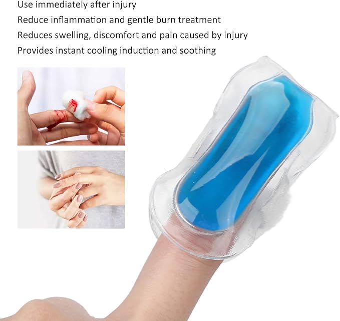 Small Cold Compress Fingers Toes Injury Soothing Swelling Gel for Children Cold Finger Gel Ice Packs Wearable Freezer Wrap Reusable 6cm