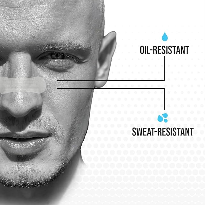 ProInhale™ Athletic Nose Strips for Breathing – Flexible Nasal Strip for Comfortable Fit, Secure Hold, Non-Slip Adhesive Nose Tape, Sport and Sleep Nose Strips, 60 Count Nasal Expander Strips