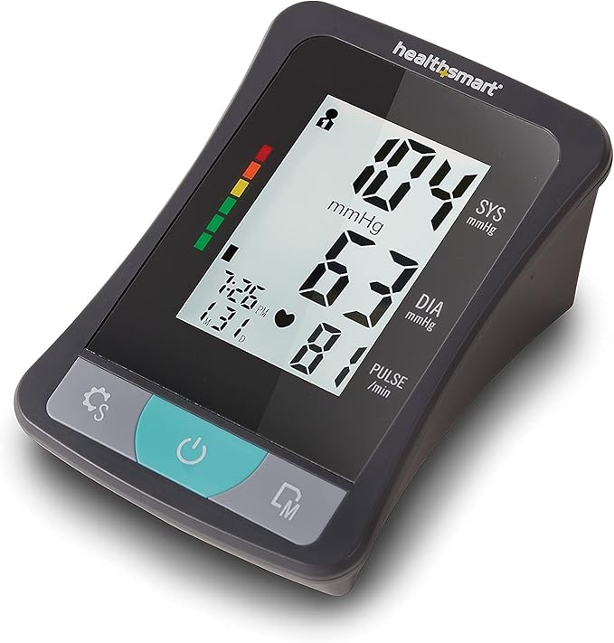HealthSmart Digital Select Arm Blood Pressure Monitor with Automatic Upper Arm Cuff that Displays Blood Pressure, Pulse Rate and Irregular Heartbeat, Stores up to 120 Readings for 2 Users