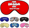 Custom Sleeping Eye Masks with Your Own Design, Customized Light Blocking Eyeshade for Deep Sleep Nap, Customize Blindfold Travel Accessory Sleep Aid Airplane Night Companion,#Red